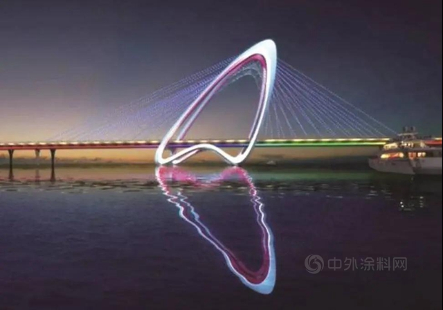 国内首创“四拱一塔”结构类型，固城湖上“心”形桥花山大桥8月通车