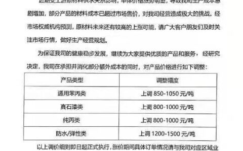 牛年牛涨，上海保立佳产品全面调高
