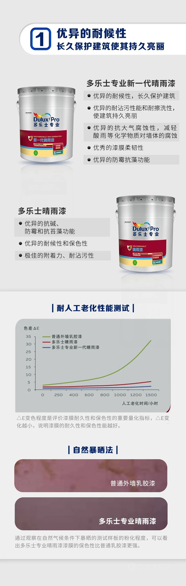多乐士专业晴雨漆，全面抵御气候变化