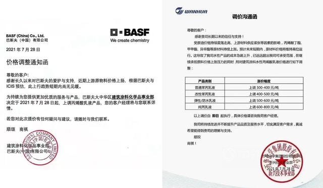 原材料涨价何时休？巴斯夫/陶氏/万华化学等20家化工企业又开涨！