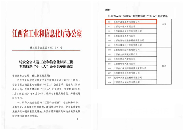 广源集团入选国家专精特新“小巨人”企业名单