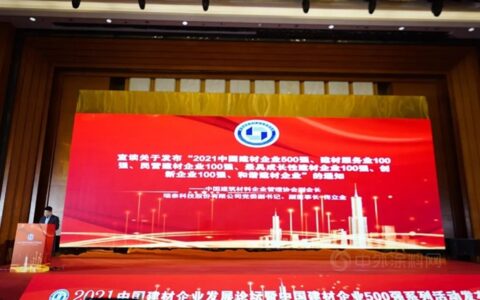2021中国建材企业500强盛典圆满落幕|大正彩翼 最美有你！
