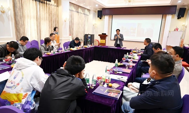 长沙市高新技术产业开发区住建局一行到临金彩螺涂料调研