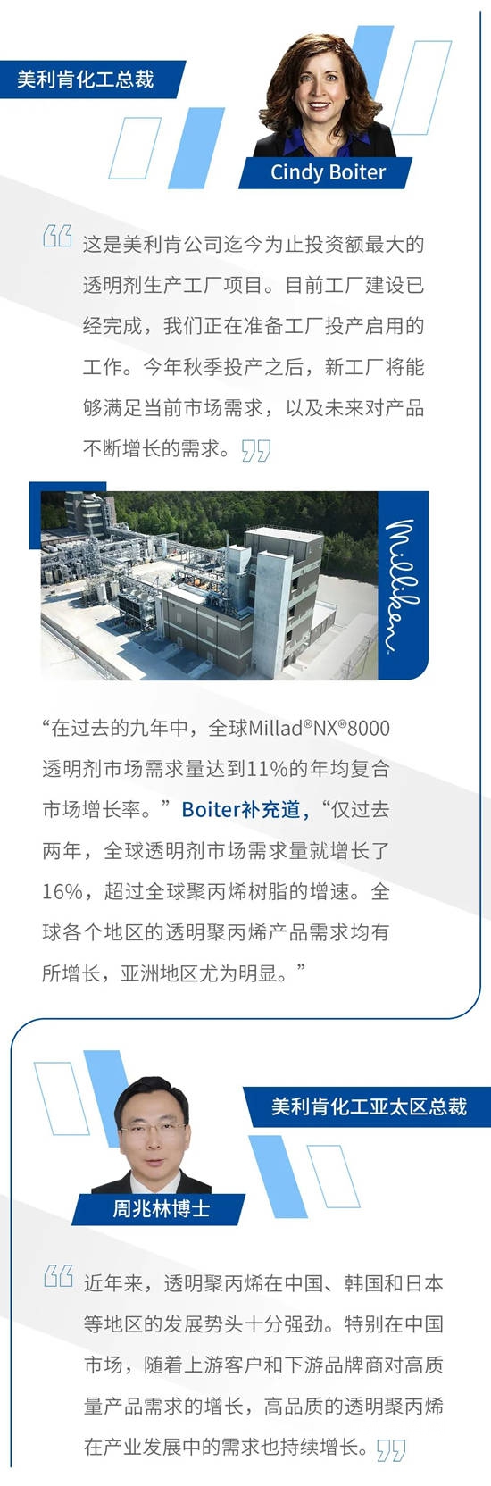 美利肯全新透明剂工厂准备投入启用