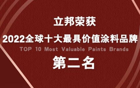 立邦首次荣登Brand Finance “2022全球十大最具价值涂料品牌”榜单