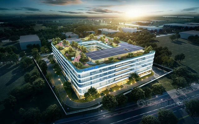 江苏中新瑞光学材料有限公司生产研发大楼封顶！