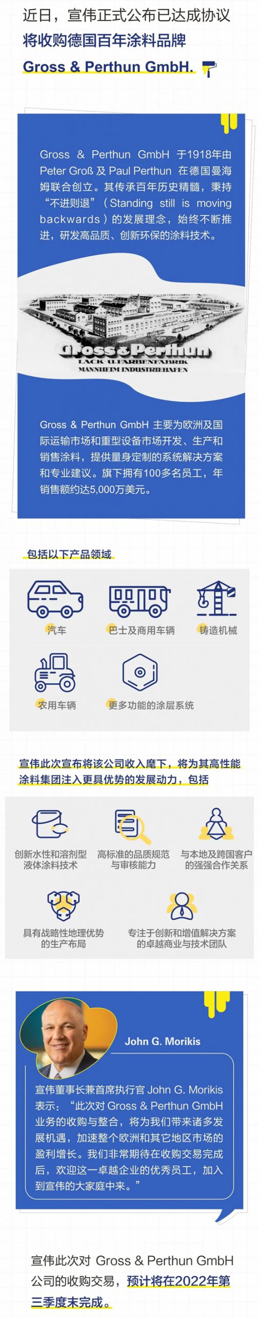 宣伟宣布收购德国百年涂料品牌