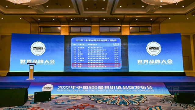品牌价值 310.95亿元！巴德士升至“中国500最具价值品牌”第279位