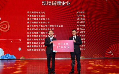 与爱同行 凯伦股份荣获第五届“苏州慈善奖”最具爱心捐赠企业