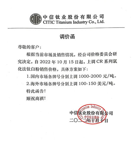双十一，近20家钛白粉普涨800元，真正的薅羊毛即将开始