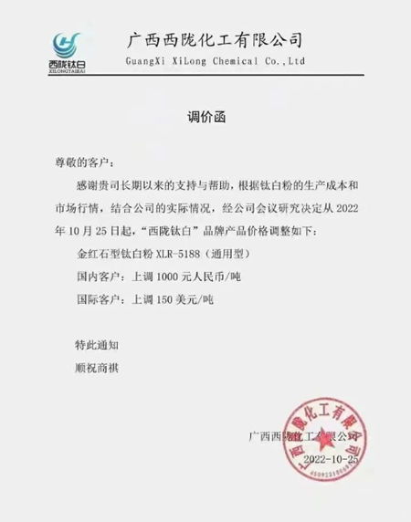 双十一，近20家钛白粉普涨800元，真正的薅羊毛即将开始