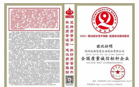 CBD家居连获“全国质量诚信标杆企业”等五项官方权威认证！
