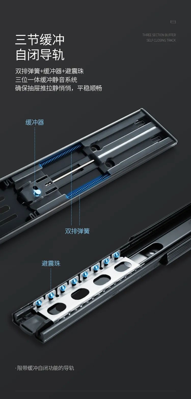 推拉顺滑 全新之作丨汇泰龙三节导轨重磅上市！