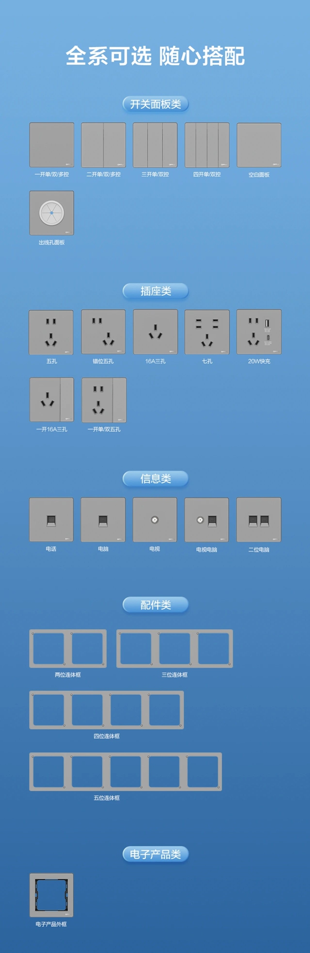 欧普超薄开关致逸系列