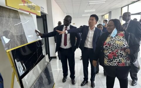 纳米比亚工贸部部长一行到访科达赞比亚陶瓷厂