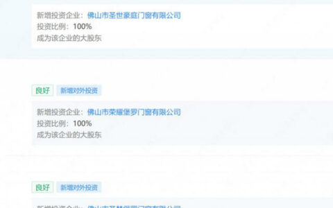 圣堡罗家居于佛山成立三家门窗公司