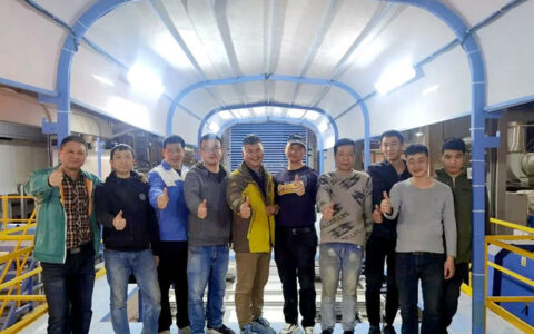 蓝动力助力诺贝尔6-7#岩板生产线投产成功