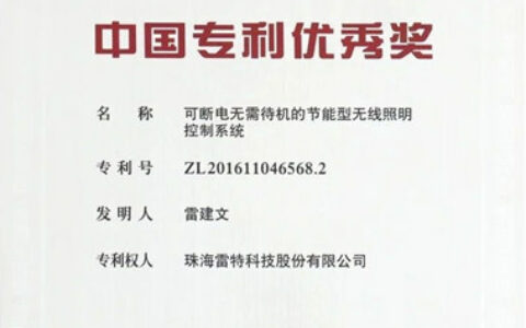 雷特科技荣获第二十三届中国专利优秀奖