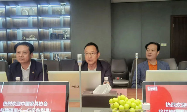 中国家具协会理事长徐祥楠一行莅临迪欧家具集团调研考察