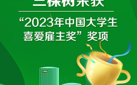 三棵树荣获2023年中国大学生喜爱雇主奖