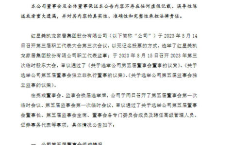 红星美凯龙完成换届：郑永达任董事长，车建兴任总经理