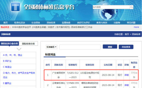 广东省照明学会团体标准《LED驱动电源技术规范》正式发布！