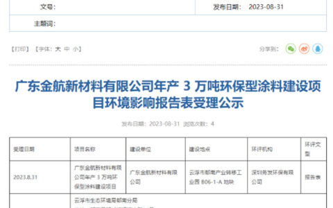 年产3万吨工业涂料，投资2个亿，这家涂企东家是谁？
