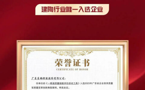 东鹏控股“一眼通质量指数” 质量综合能力整体提升50%