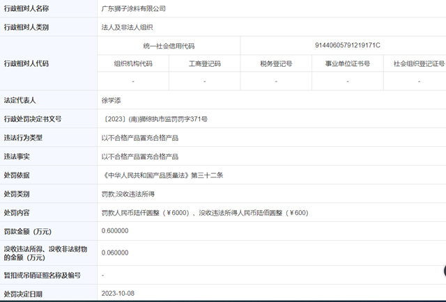 老牌涂料企业三个月内被罚两次，总经理换人
