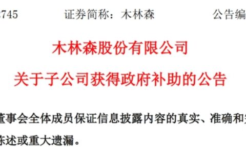 木林森，3000万！下半年收到政府补助的照企都有谁？