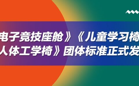 《电子竞技座舱》《儿童学习椅》《人体工学椅》团体标准正式发布