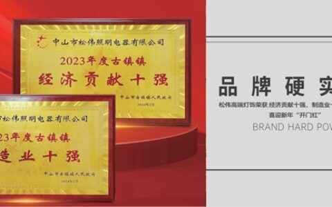 松伟高端灯饰荣获 经济贡献十强、制造业十强 双料大奖！喜迎新年开门红！