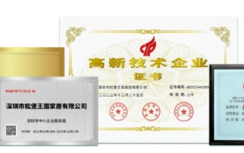 松堡王国通过“国家高新技术企业”“专精特新企业”“创新型中小企业”“广东知名品牌”四项权威认定