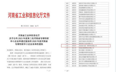 河南南召广源获评省级专精特新企业