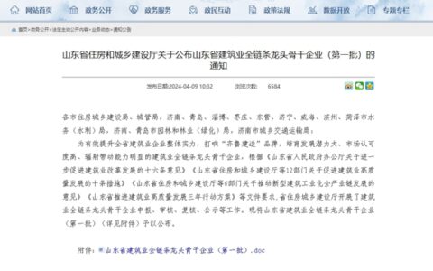 德才股份及旗下子公司入选山东省建筑业全链条龙头骨干企业（第一批）