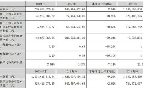 崧盛股份营业收入7.63亿 同比增长2.57%