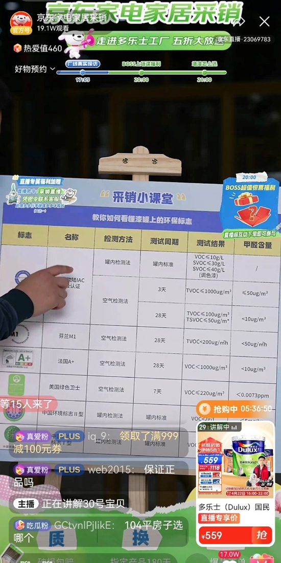 京东采销携手多乐士工厂直播，深度解密乳胶漆背后的品质之道