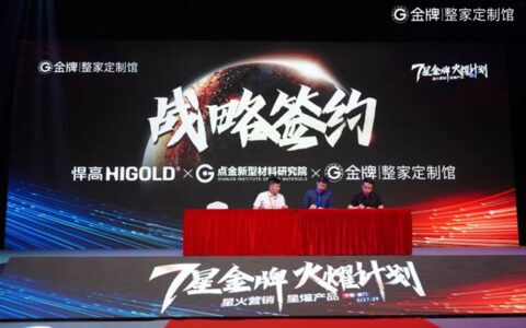 悍高牵手金牌，双强联袂，共谱整家定制新篇章