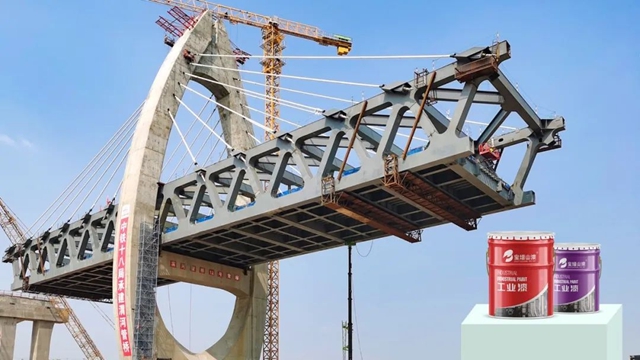 宝塔山漆品质涂装铸就渭河管桥新标杆
