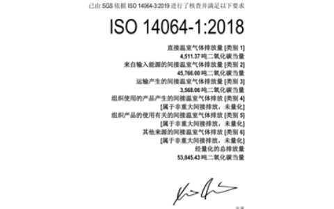 欧普照明顺利通过国际ISO14064温室气体碳排放标准认证