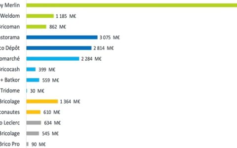 法国DIY建材超市2023：厨卫版块增长1.2%