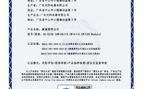 照明行业首张，中山企业第一！冠雅再添一项重量级荣耀！