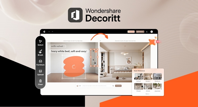 万兴科技推出AI家装设计平台Wondershare Decoritt