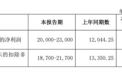 松霖科技：预计上半年净利润2.00亿元至2.30亿元