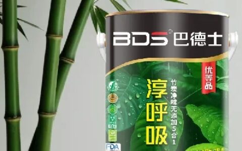  巴德士淳呼吸竹炭净味无添加5合1墙面漆