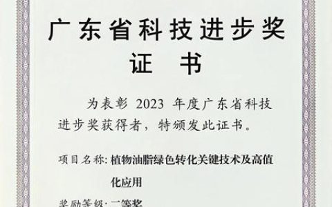 合众化工荣获广东省科技进步奖二等奖