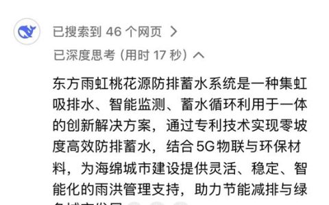 当东方雨虹桃花源遇见DeepSeek，客观认可的背后是专业实力！