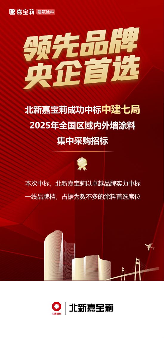 嘉宝莉：中标开门红！再获央企集采大单！