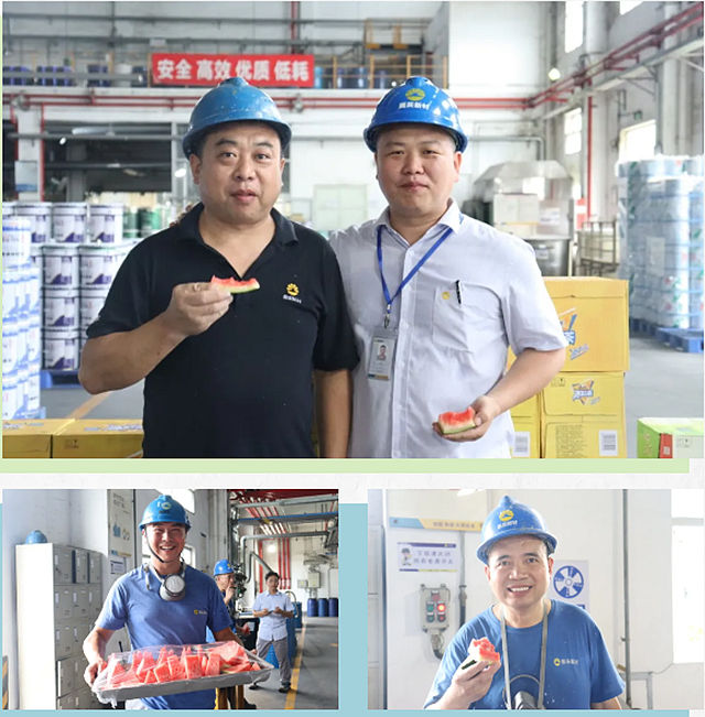 清凉补给站——展辰珠海工厂西瓜饮品送一线，撑起高温“防护伞”