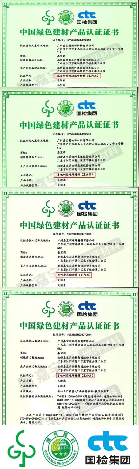 嘉宝莉 | 全线，绿了